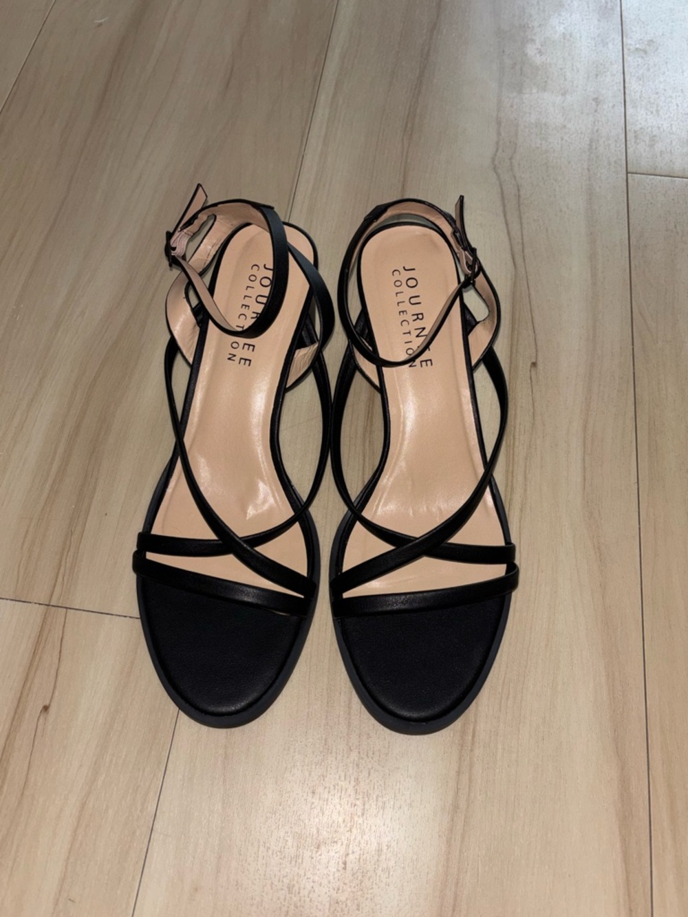 Black Strappy Ankle Buckle Heels - Women’s Size 9.5US - NWT